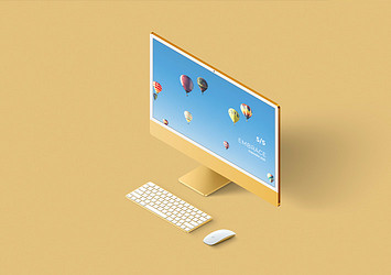 Realistic iMac Mockup Set 