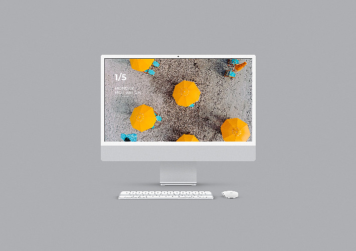 Realistic iMac Mockup Set