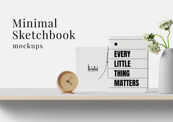 Minimal Sketchbook Mockups