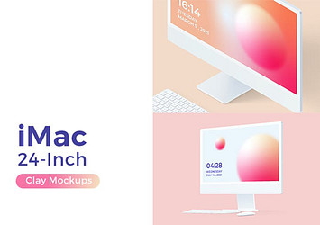 iMac 24-Inch Clay Mockups