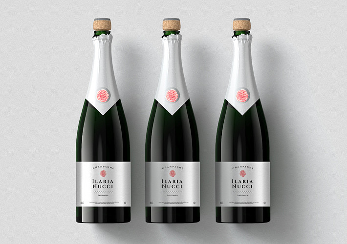 Minimal Champagne Bottle Mockups