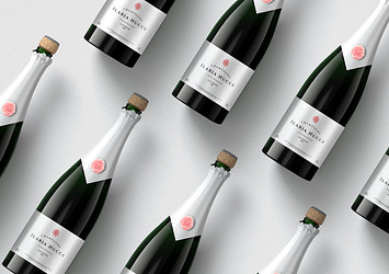 Minimal Champagne Bottle Mockups
