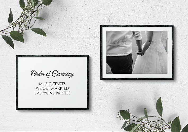 Floral Wooden Frame Mockups