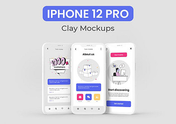 iPhone 12 Pro Clay Mockups