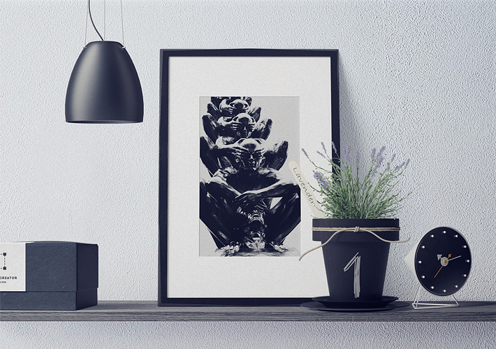 Modern Desk Frame Mockups