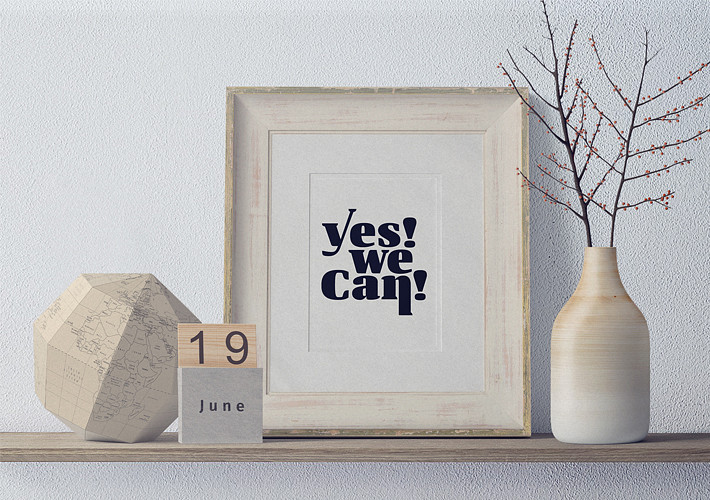 Modern Desk Frame Mockups