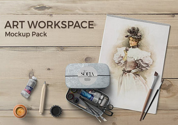 Art Workspace Mockup Pack