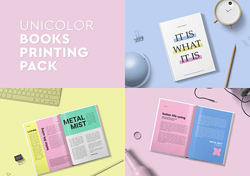 Unicolor Book Printing Design Pack
