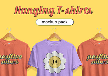Hanging T-shirts Mockup Pack