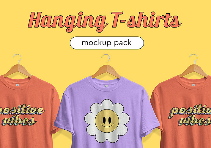 Hanging T-shirts Mockup Pack