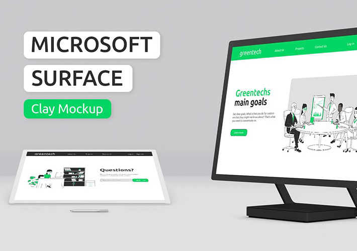 Microsoft Surface Clay Mockups