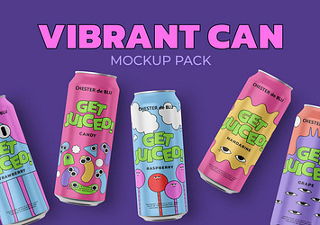 Vibrant Can Mockup Kit