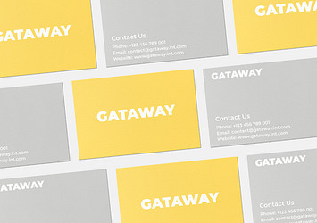 Isometric Business Card Mockups