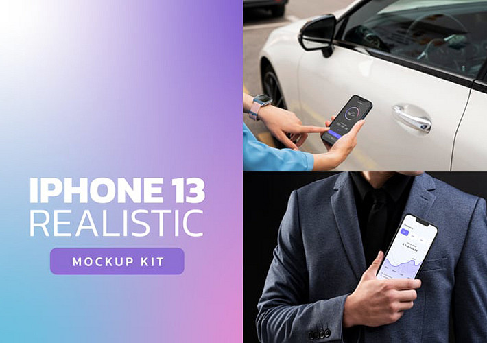 iPhone 13 Realistic Mockup Kit