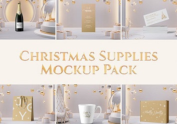 Christmas Supplies Mockup Pack