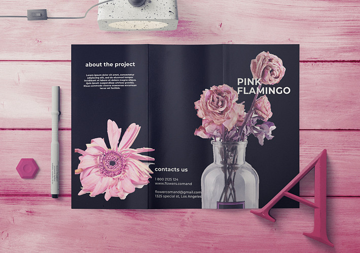Pink Desk Mockup Pack