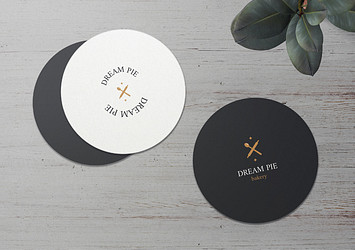 Bakery Coasters Mockup Set