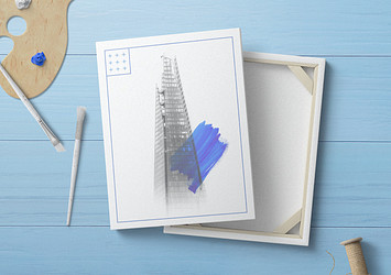 Blue Desk Mockup Pack