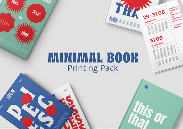 Minimal Hardcover Book Mockups
