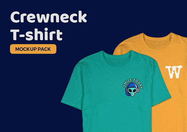 Crewneck T-shirt Mockup Pack