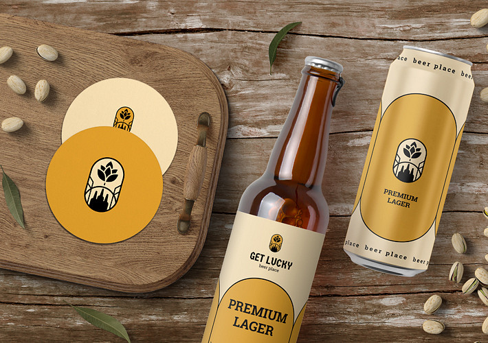 Bar Coasters Mockup Set