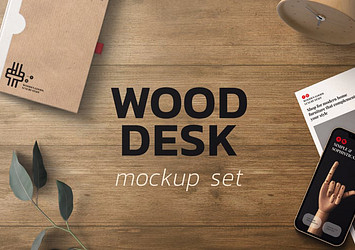 Wooden Desk Branding Pack