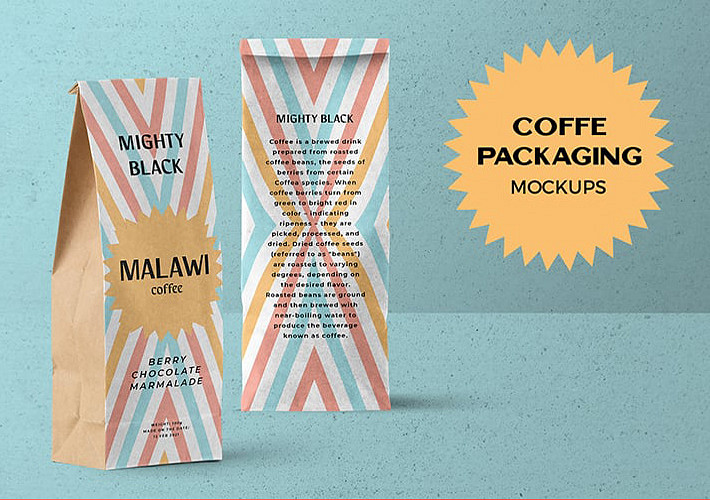 Kaffeeverpackung Mockups