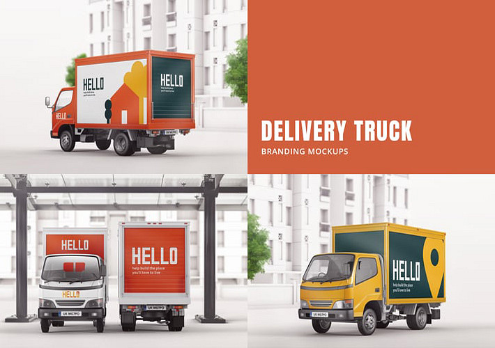 Delivery Truck Branding Mockups
