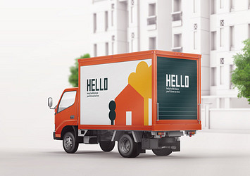 Delivery Truck Branding Mockups