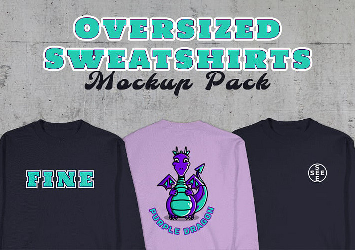 Oversized Sweatshirts Mockup Pack