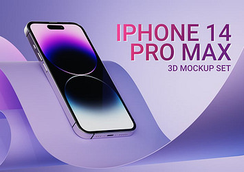 iPhone 14 Pro Max 3D Mockup Set 