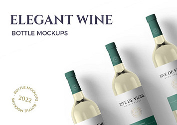 Elegant Wine Bottle Mockups
