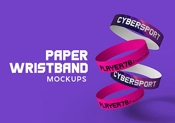 Paper Wristband Mockups