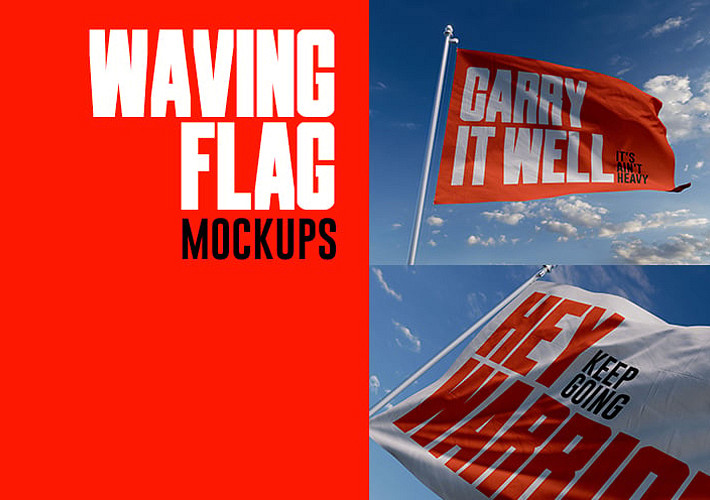 Waving Flag Mockups