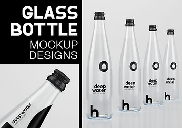 Glass Bottle Mockup Designs