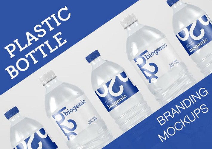 Plastic Bottle Branding Mockups