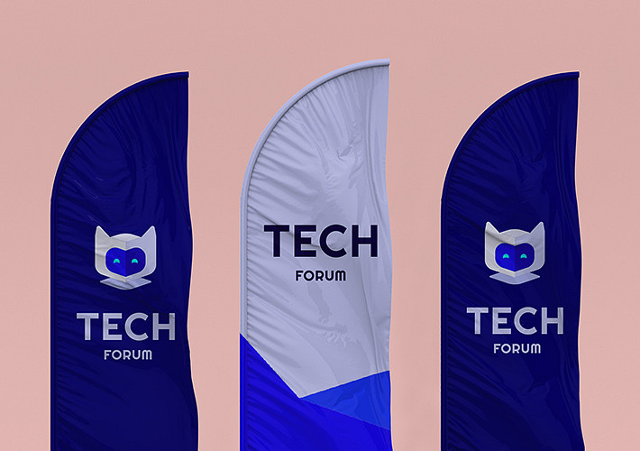 Flag Stand Design Mockup Pack