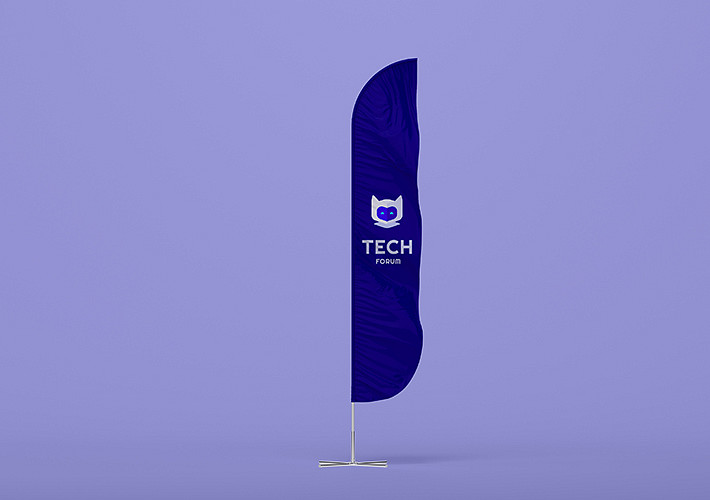 Flag Stand Design Mockup Pack