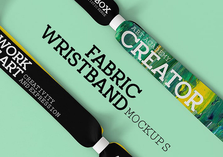 Fabric Wristband Mockups
