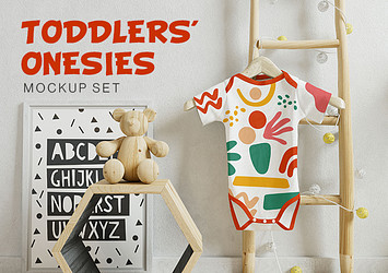 Toddlers' Onesies Mockup Set