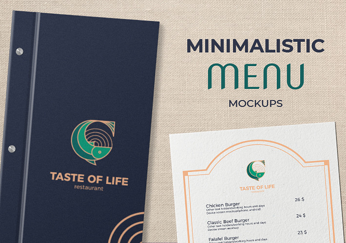 Minimalistic Menu Mockups