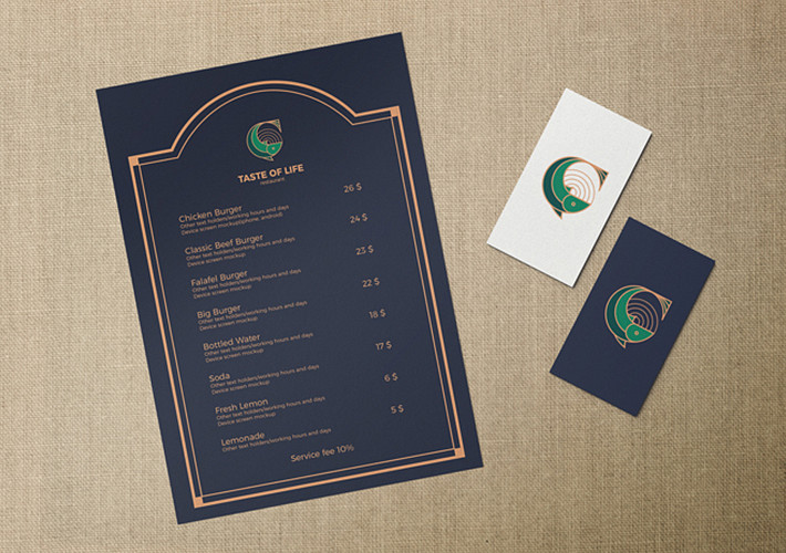 Minimalistic Menu Mockups