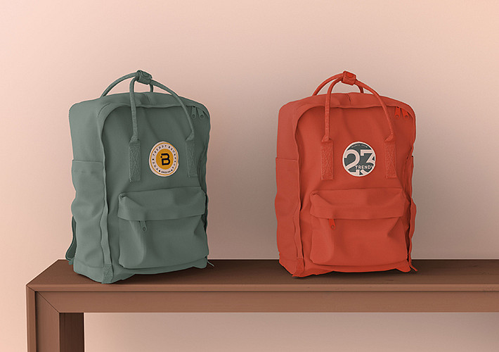 Trendy Backpacks Mockup Set