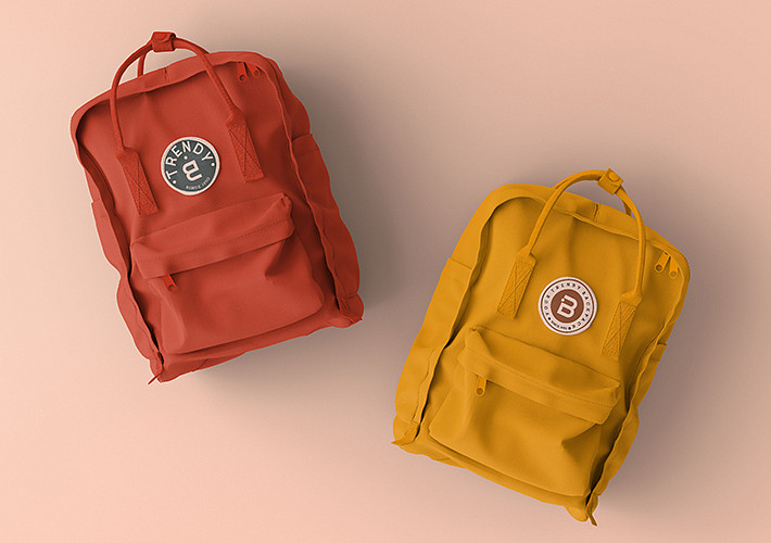 Trendy Backpacks Mockup Set