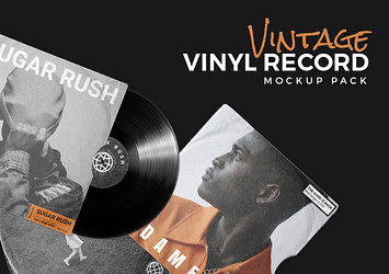 Retro Vinyl Record Mockups
