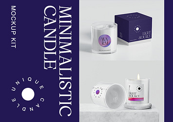Minimalistic Candle Mockup Kit 