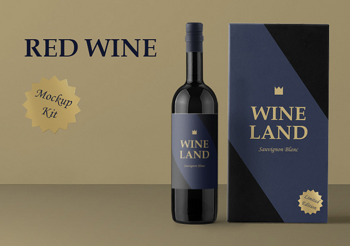 Red Wine Mockup Kit