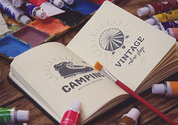 Vintage Art Desk Mockups