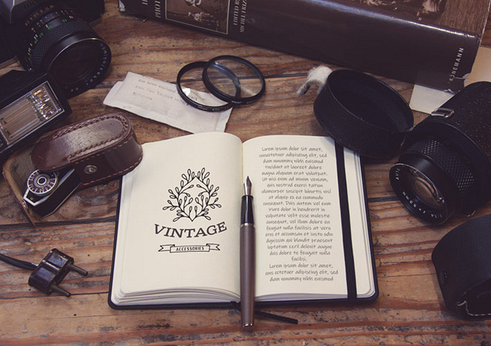 Vintage Art Desk Mockups