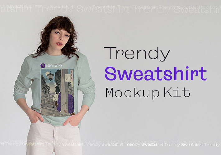 Trendy Sweatshirt Mockup Kit